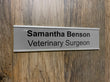 Example Door Nameplate for a Veterinary Practice