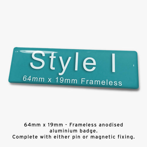 Frameless Custom Staff Name Badge Style I
